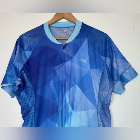 BALEAF Ocean Blue Women's Short‎ Sleeve Cycling Jersey Full Zip Size XL - Picture 5 of 14